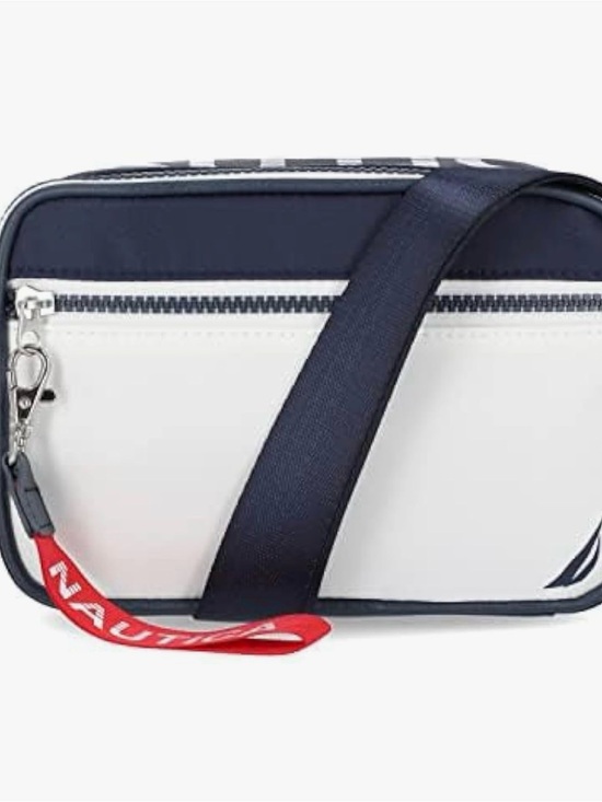 Nautica Handbags - Nautica White, Navy & Red Belt Bag